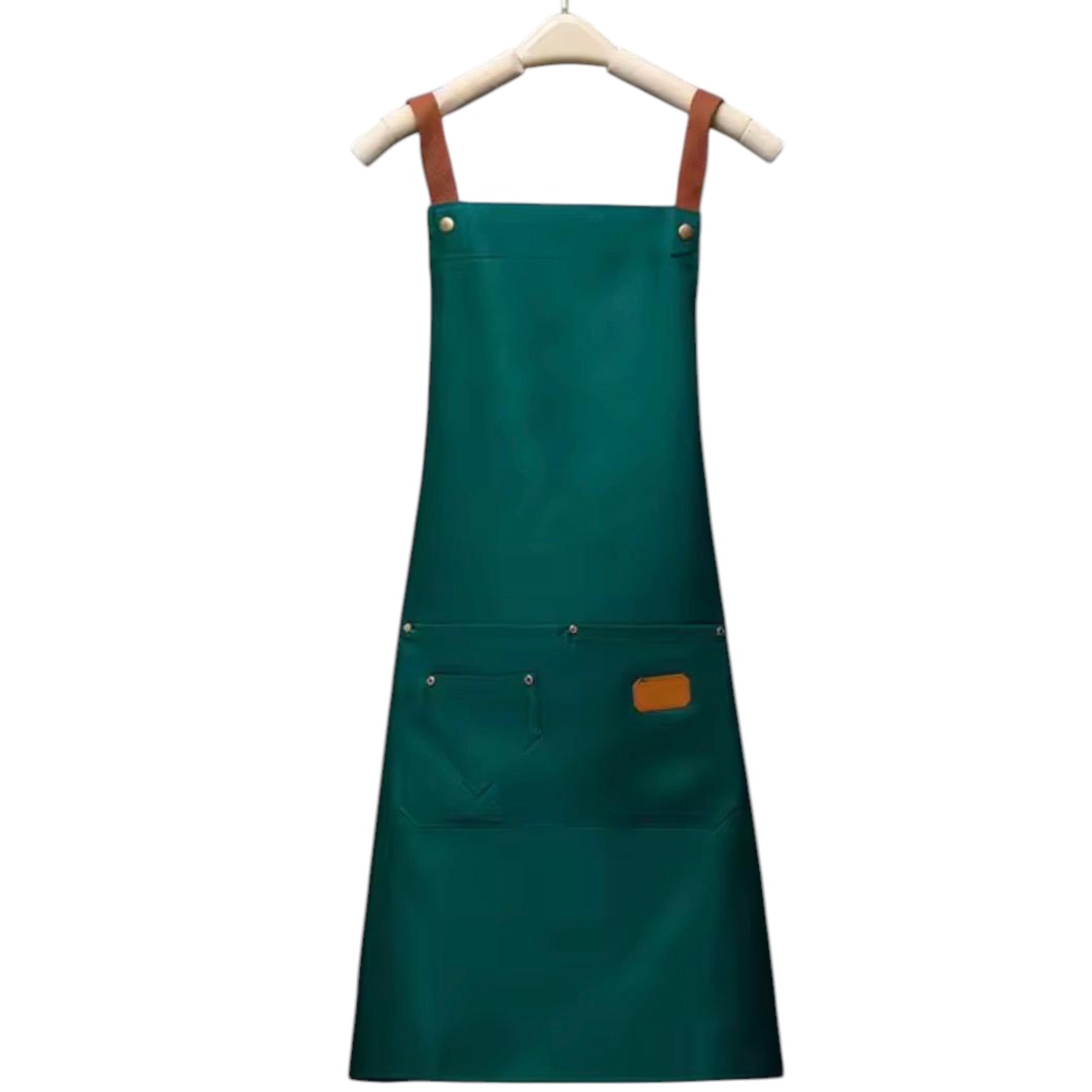 tablier de cuisine unisexe vert imperméable et réglable pour restaurant et travail professionnel