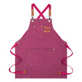 tablier de cuisine enfant en coton et polyester rose avec bretelles ajustables et poches pratiques pour activités créatives et cuisine